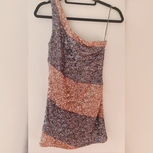 TCEC One Shoulder Glitter Night Out